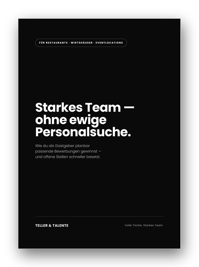 Leitfaden: Starkes Team — ohne ewige Personalsuche